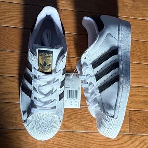 Adidas Superstar White with Black Stripes